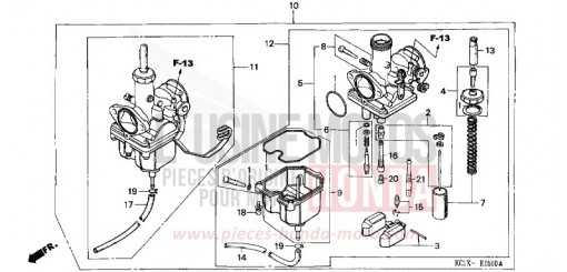 VERGASER (CB125TDC/TDE) CB125TDC de 1982